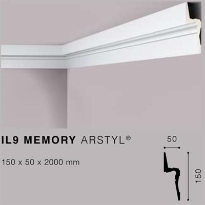 ARSTYLIL9 MEMORY CORNICE POLIURETANO MT.2 150x50 cf.16 mt.