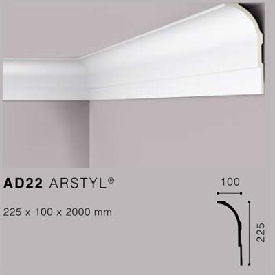 ARSTYLAD22 CORNICE IN POLIURETANO MT.2 225x100 cf.20 mt.