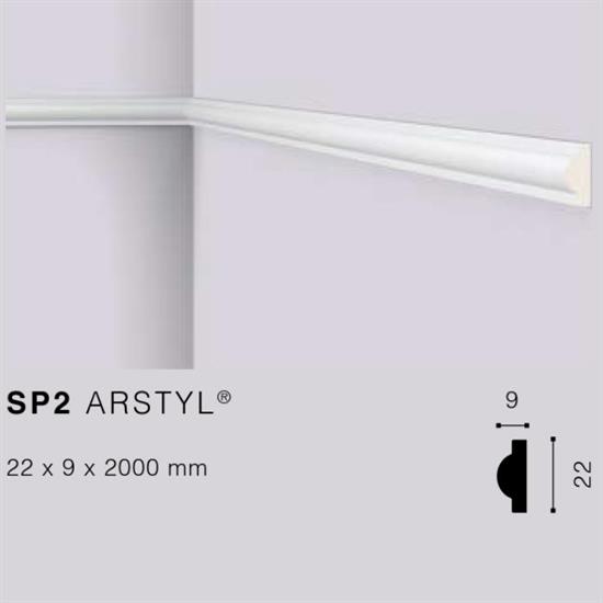 ARSTYLSP2 CORNICE POLIURETANO MT.2 22x9 cf.100 mt.