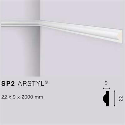ARSTYLSP2 CORNICE POLIURETANO MT.2 22x9 cf.100 mt.