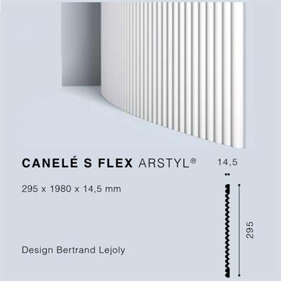 ARSTYLCANELE'SflexPANNELLO FLESSIBILE 3D 300x14,5x2mt cf.6 pz.