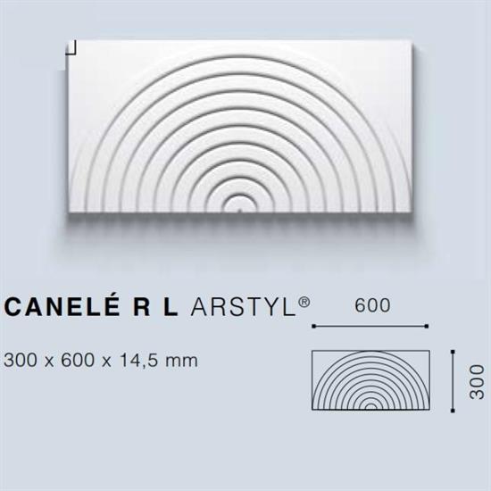 ARSTYLCANELE'RLPANNELLO POLIURETANO 3D 300x14,5x600mm cf.9 pz.