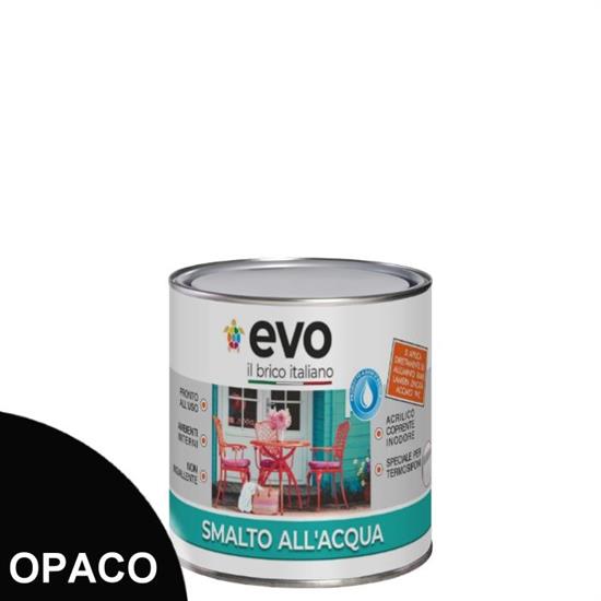 EVO SUPER SMALTO ALL'ACQUA NERO OPACO ML.125