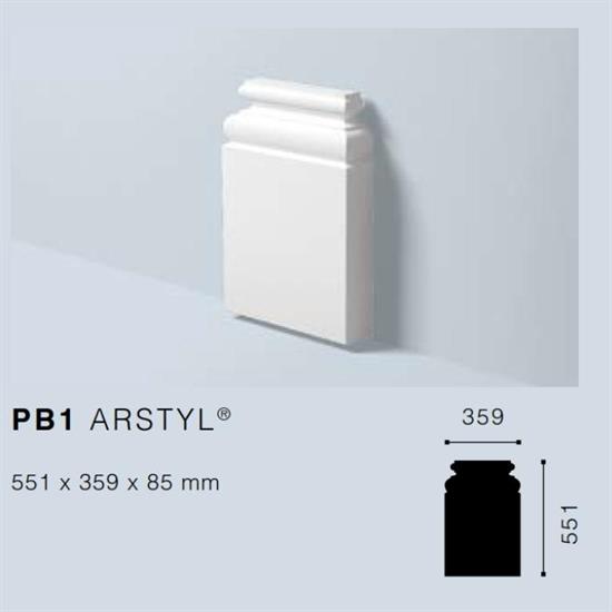 ARSTYLPB1 BASE x PILASTRO 359x551x85 mm.
