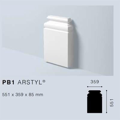 ARSTYLPB1 BASE x PILASTRO 359x551x85 mm.