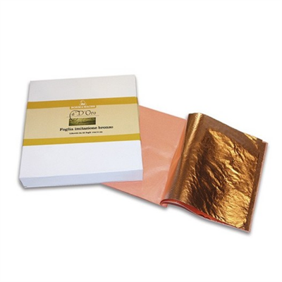 FOGLIA IMITAZIONE BRONZO 14x14 LIBRETTO PZ.25