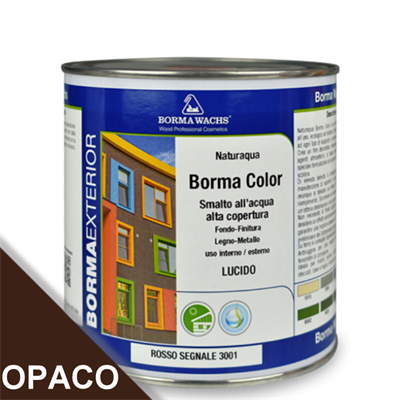 BORMA COLOR SMALTO ALL'ACQUA MARRONE OPACO ML.750