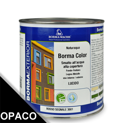 BORMA COLOR SMALTO ALL'ACQUA NERO OPACO ML.750