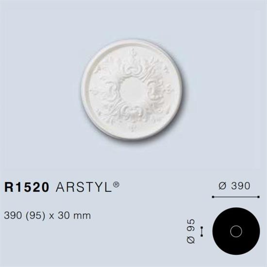 ARSTYLR1520 ROSONE IN POLIURETANO DIAMETRO cm.39 cf.3 pz.