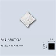 ARSTYLR13 ROSONE IN POLIURETANO (set pz.2) cm.9,5x cm.9,5