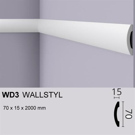 WALLSTYLWD3 CORNICE HDPS MT.2 70x15 cf.52 mt.