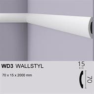 WALLSTYLWD3 CORNICE HDPS MT.2 70x15 cf.52 mt.