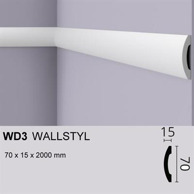 WALLSTYLWD3 CORNICE HDPS MT.2 70x15 cf.52 mt.