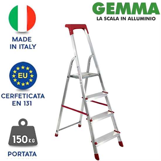 SCALA GEMMA IN ALLUMINIO 4 GRADINI