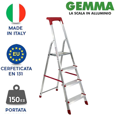 SCALA GEMMA IN ALLUMINIO 4 GRADINI