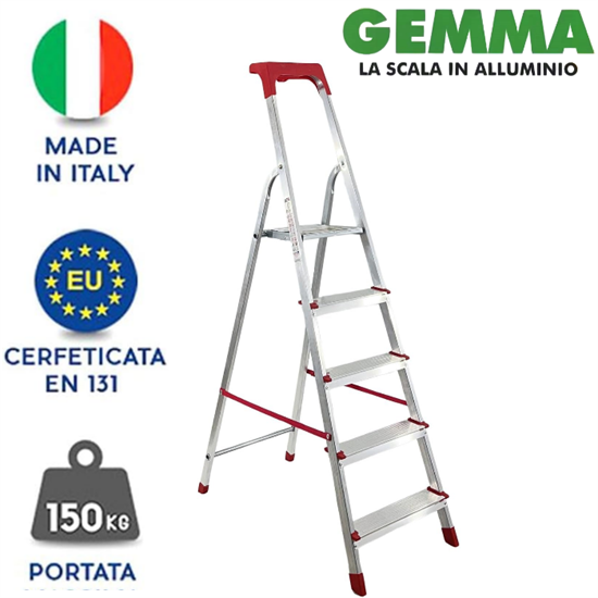 SCALA GEMMA IN ALLUMINIO 5 GRADINI