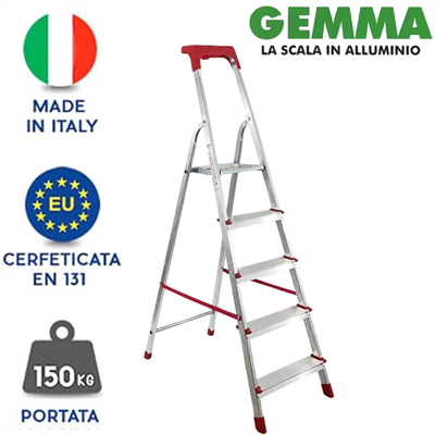 SCALA GEMMA IN ALLUMINIO 5 GRADINI