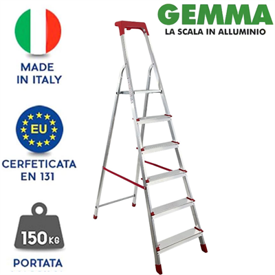 SCALA GEMMA IN ALLUMINIO 6 GRADINI