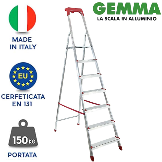 SCALA GEMMA IN ALLUMINIO 7 GRADINI