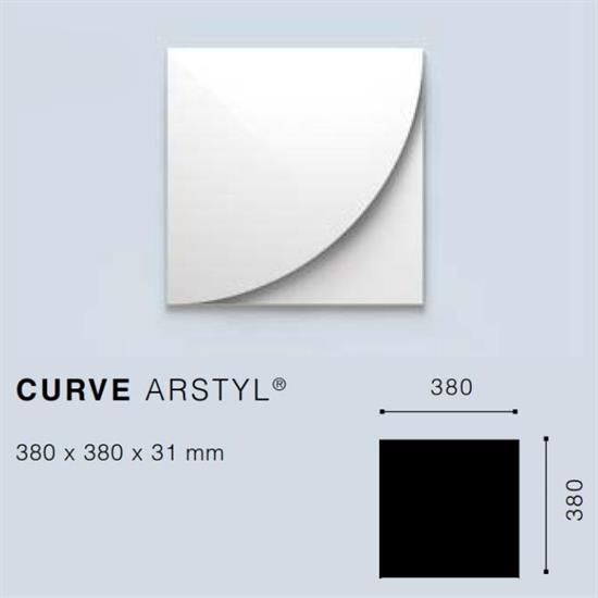 ARSTYLCURVE WALLTILES 3D POLIURETANO 380x380x31 cf.6 pz.
