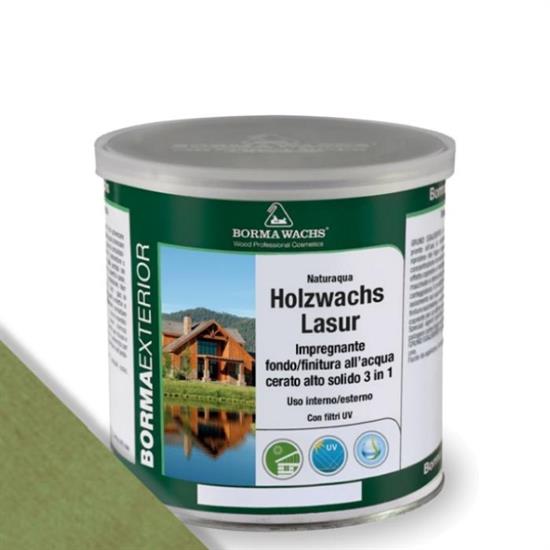 NATURAQUA HOLZWACHS LASUR VERDE ML.750