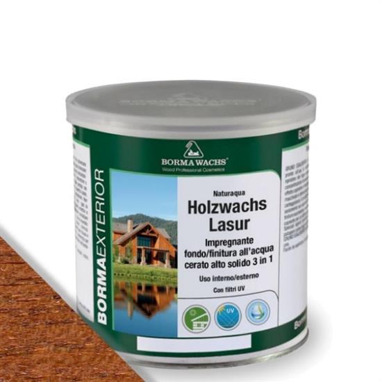 NATURAQUA HOLZWACHS LASUR TEAK/CASTAGNO ML.750