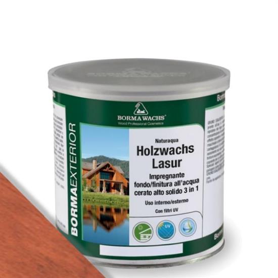 NATURAQUA HOLZWACHS LASUR MOGANO ML.750