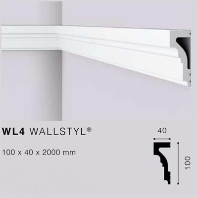 WALLSTYLWL4 CORNICE HDPS MT.2 100x40 cf.16 mt.