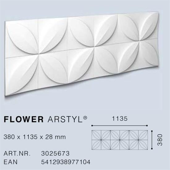 ARSTYLFLOWER WALLPANELS 3D POLIURETANO cf.5 pz.