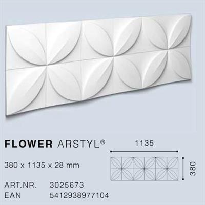 ARSTYLFLOWER WALLPANELS 3D POLIURETANO cf.5 pz.