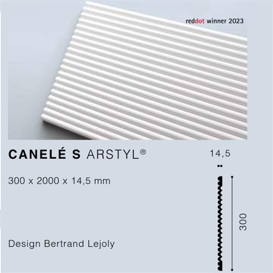 ARSTYLCANELE'S PANNELLO POLIURETANO 3D 300x14,5x2mt cf.6 pz.