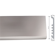 BATTISCOPA PVC LARGE ARGENTO OPACO MT.2