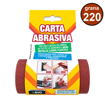 ROTOLINI CARTA ABRASIVA MT.2 GRANA 220