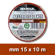 NASTRO ISOLANTE MARRONE 10m x15mm Certificato IMQ