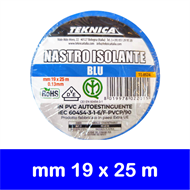 NASTRO ISOLANTE BLU 25mX19mm Certificato IMQ