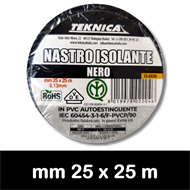 NASTRO ISOLANTE NERO 25m x25mm Certificiato IMQ