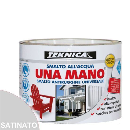 UNAMANO SMALTO ACQUA GRIGIO CHIARO SATINATO ML.500